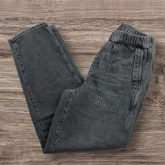 Madewell Relaxed Pull On Elastic Waist Medium Denim Jeans Sz: ST - Picture 3 of 14